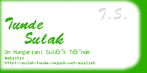 tunde sulak business card